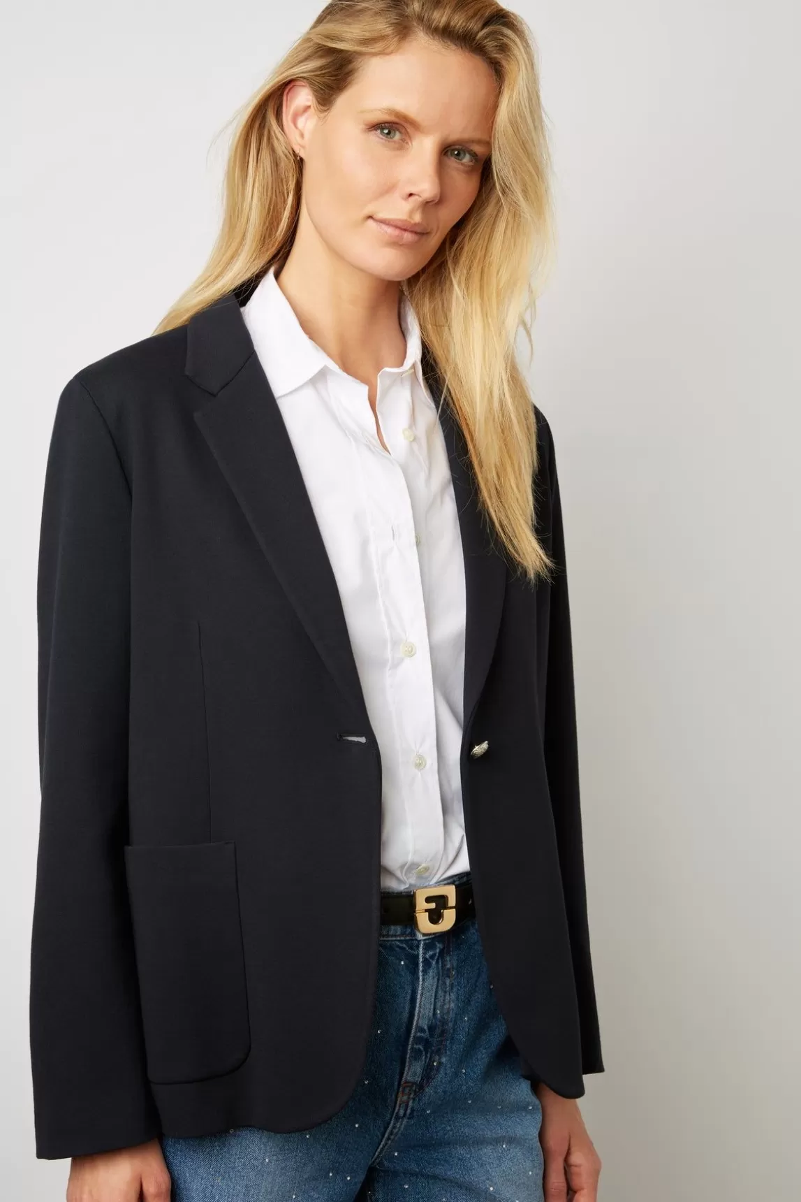 Gerard Darel Blazer A Boutons Graves Marine - Buffy Outlet