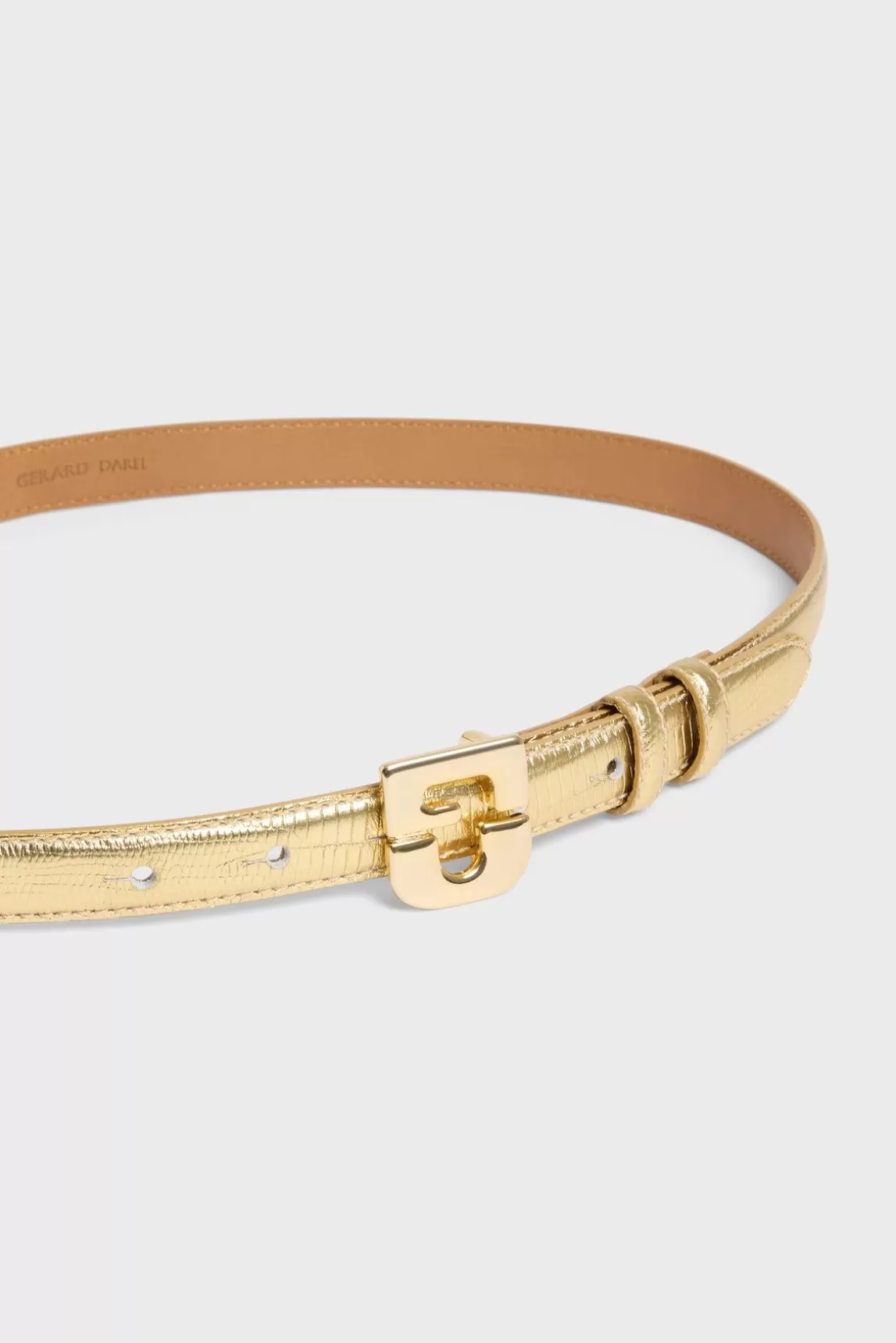 Gerard Darel Ceinture En Cuir Python Or - Leminilauren New