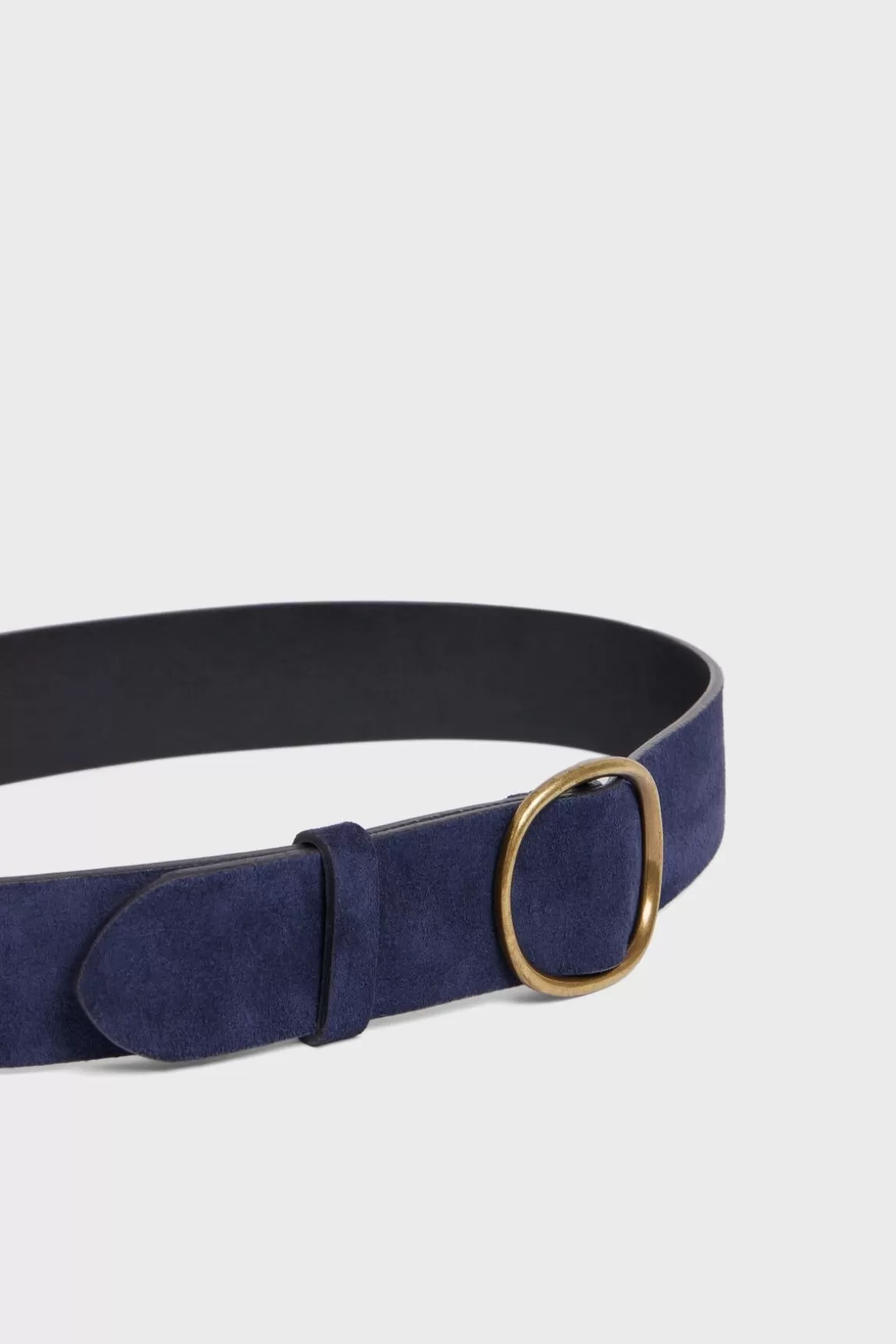 Gerard Darel Ceinture En Cuir Velours Marine - Paloma Cheap