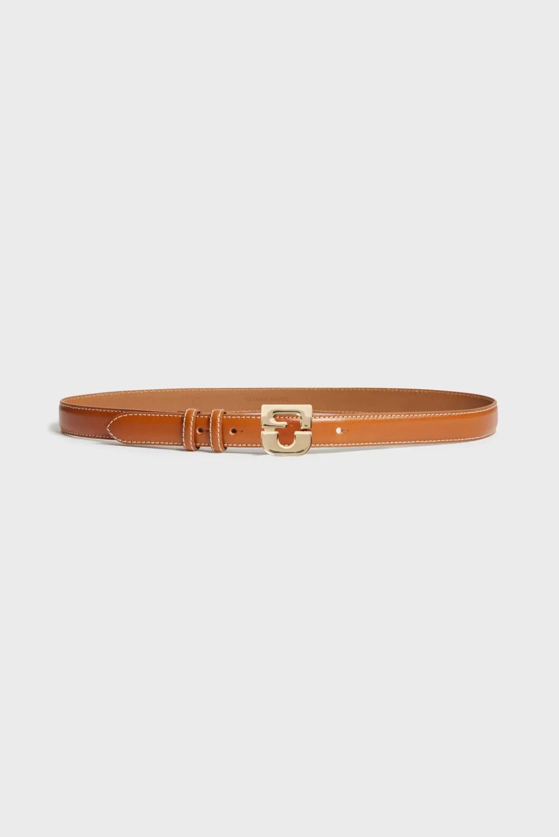 Gerard Darel Ceinture Signature En Cuir Camel - Lelauren Cheap