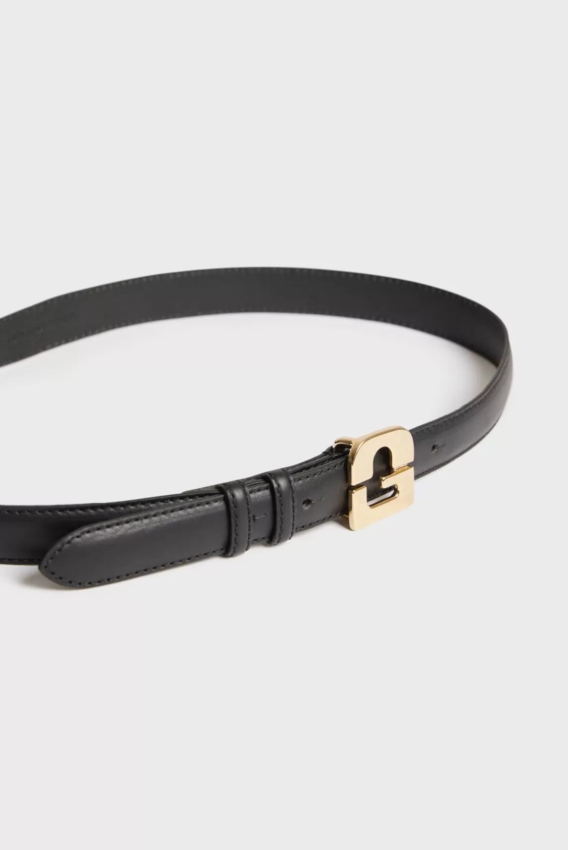 Gerard Darel Ceinture Signature En Cuir Noir - Lelauren Flash Sale