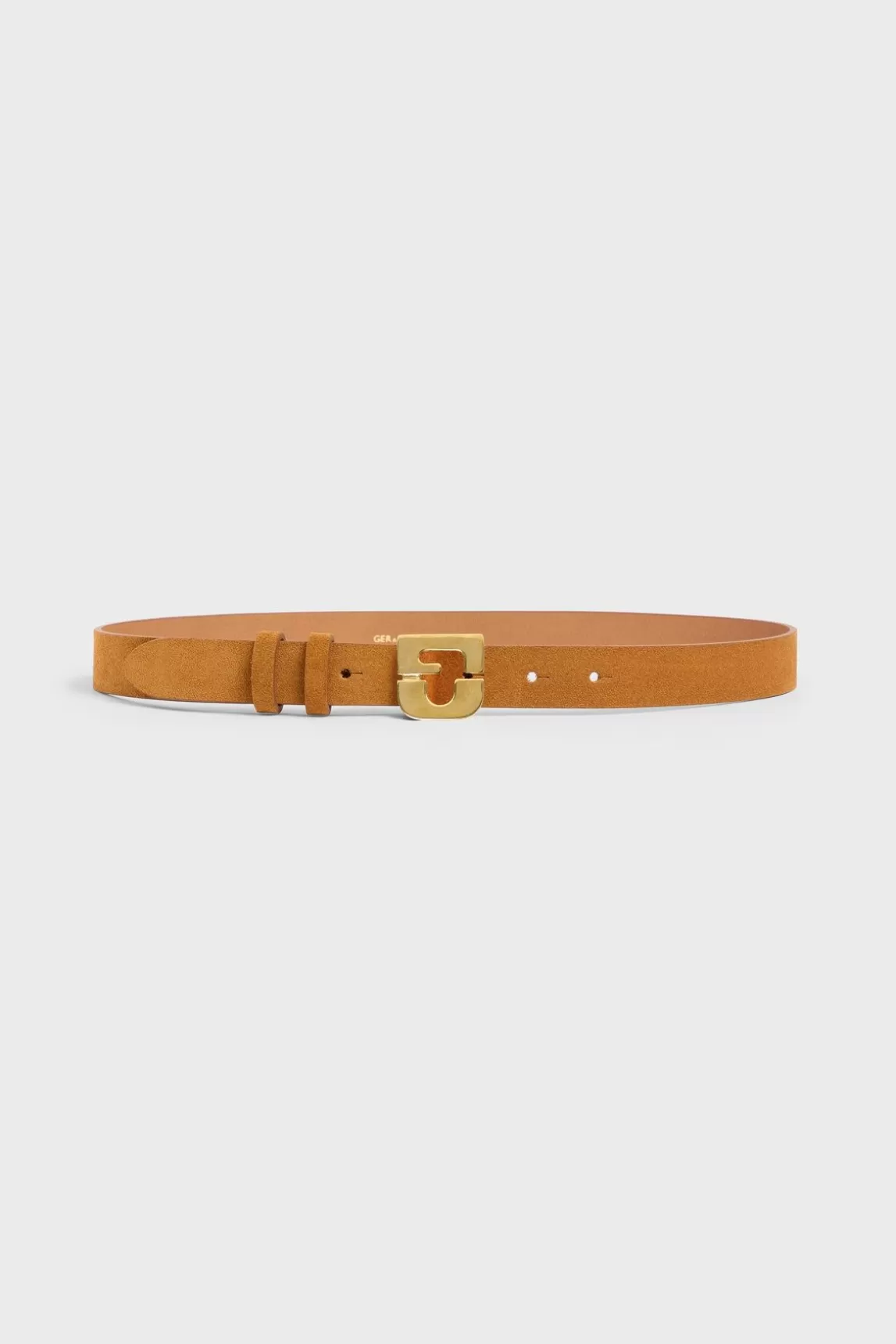 Gerard Darel Ceinture Signatureen Cuir Velours - Le Lauren Clearance