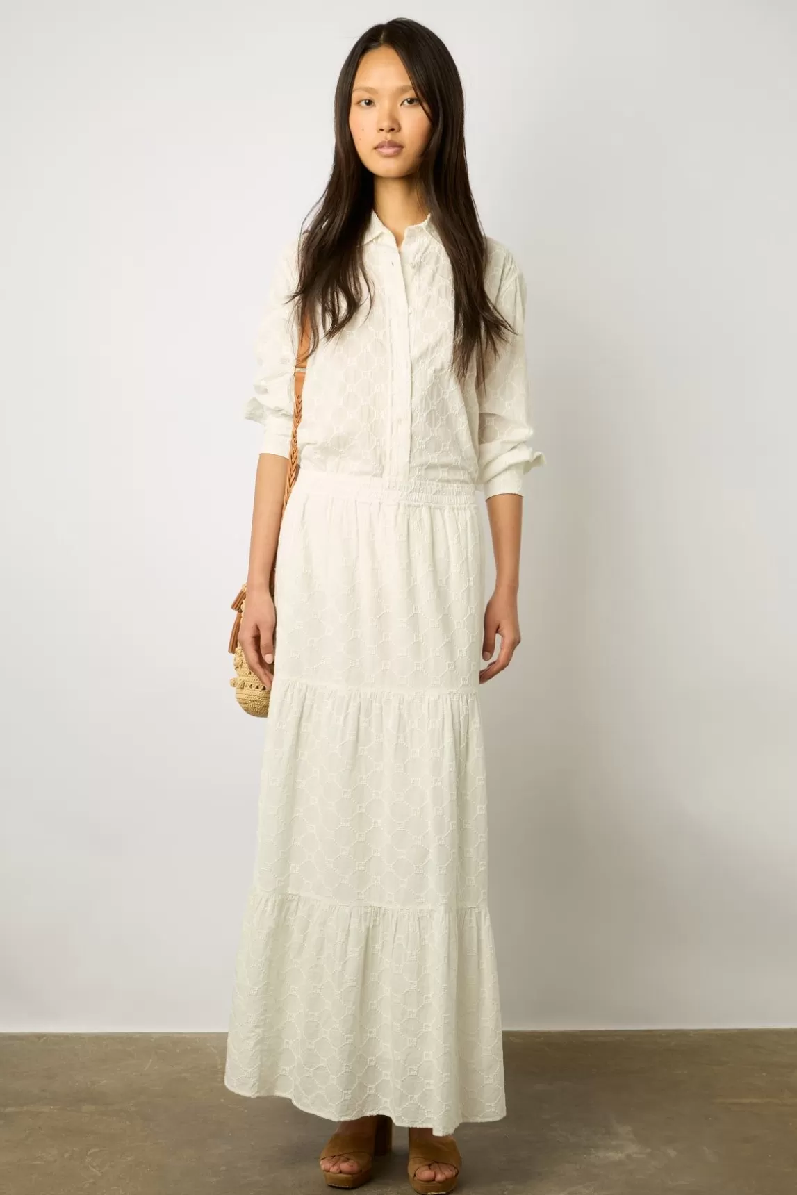 Gerard Darel Chemise A Monogramme Blanc - Clyde Store