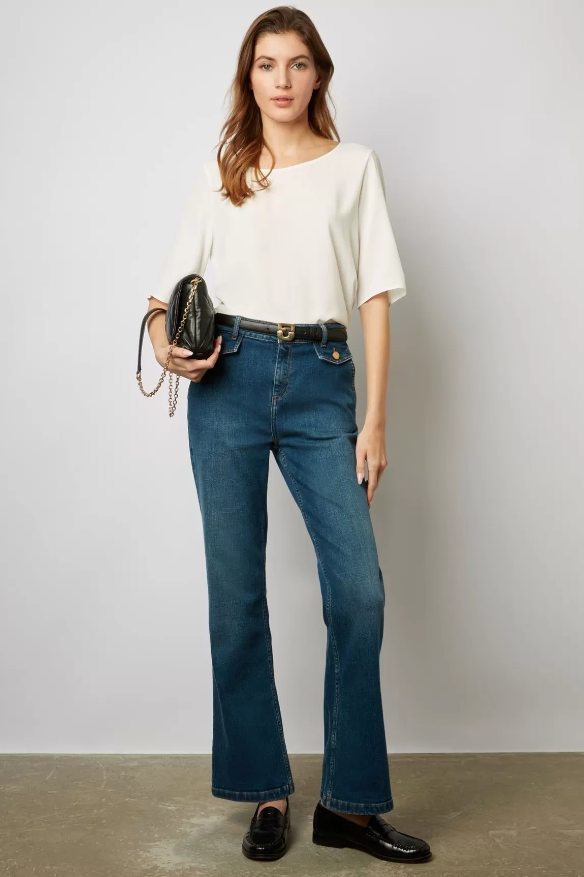 Gerard Darel Jean Bootcut En Denim Brut Jeans - Camy Online