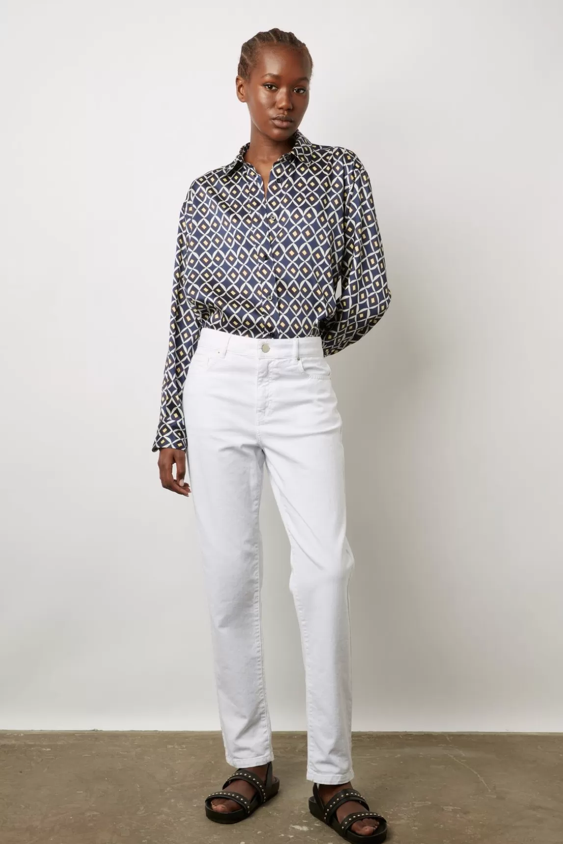 Gerard Darel Jean Slim Blanc Blanc - Chloe Shop