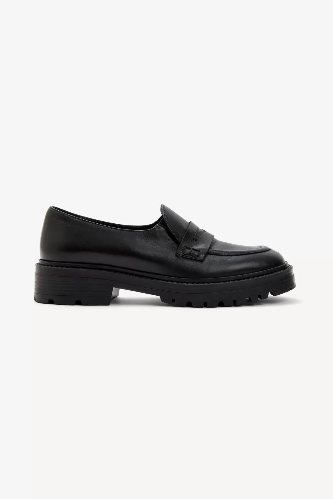 Gerard Darel Mocassins En Cuir Lisse Noir - Oliver Store