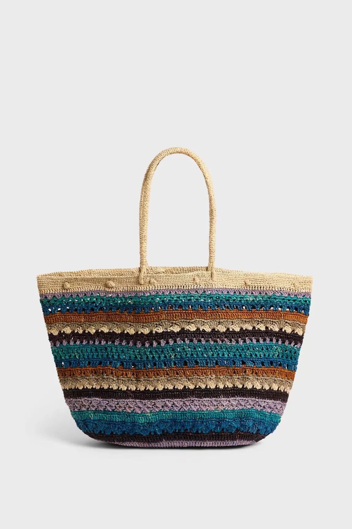 Gerard Darel Panier En Raphia Bleu - Anouk Shop