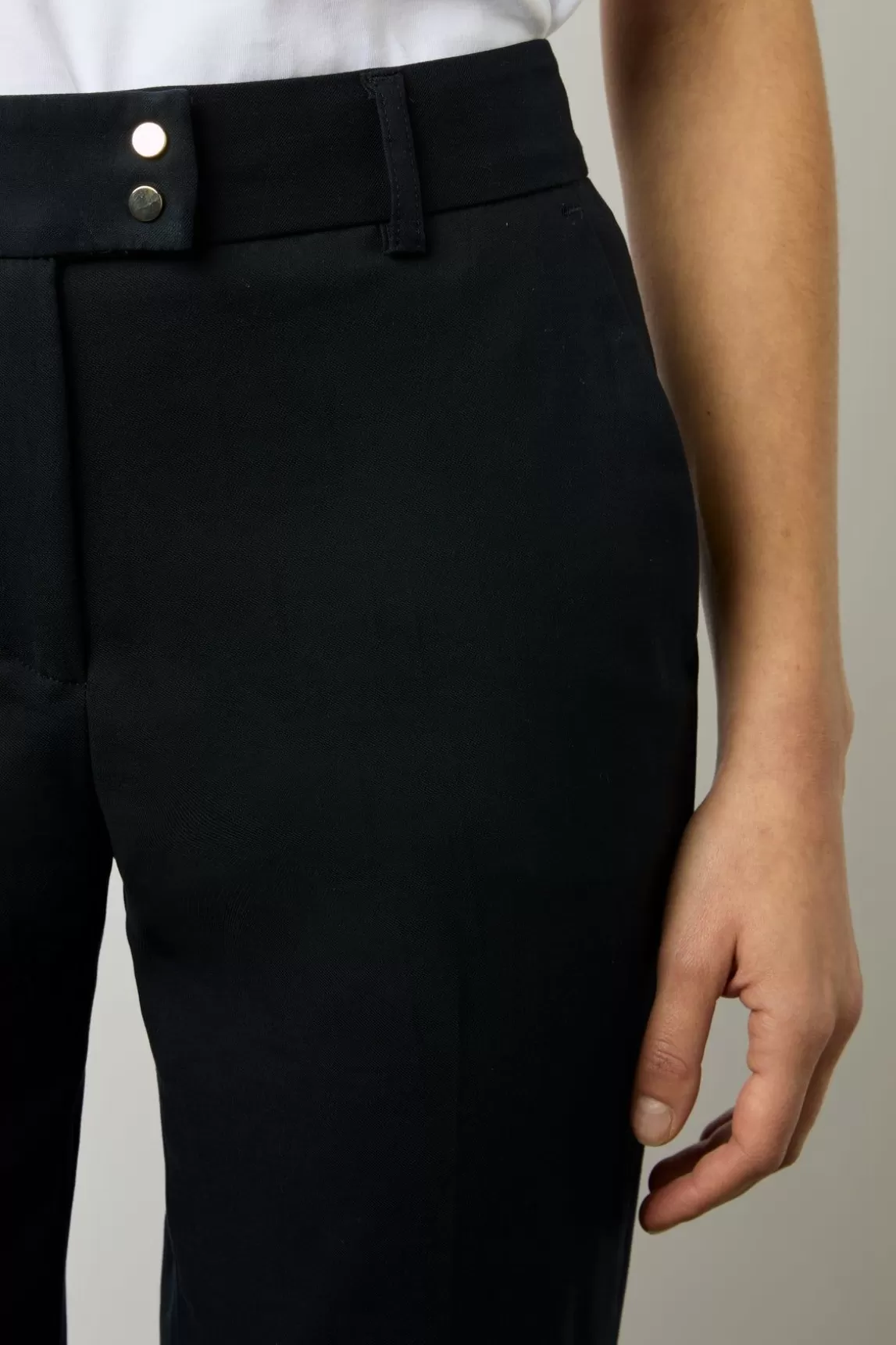 Gerard Darel Pantalon 7/8 En Coton Uni Marine - Cora Flash Sale