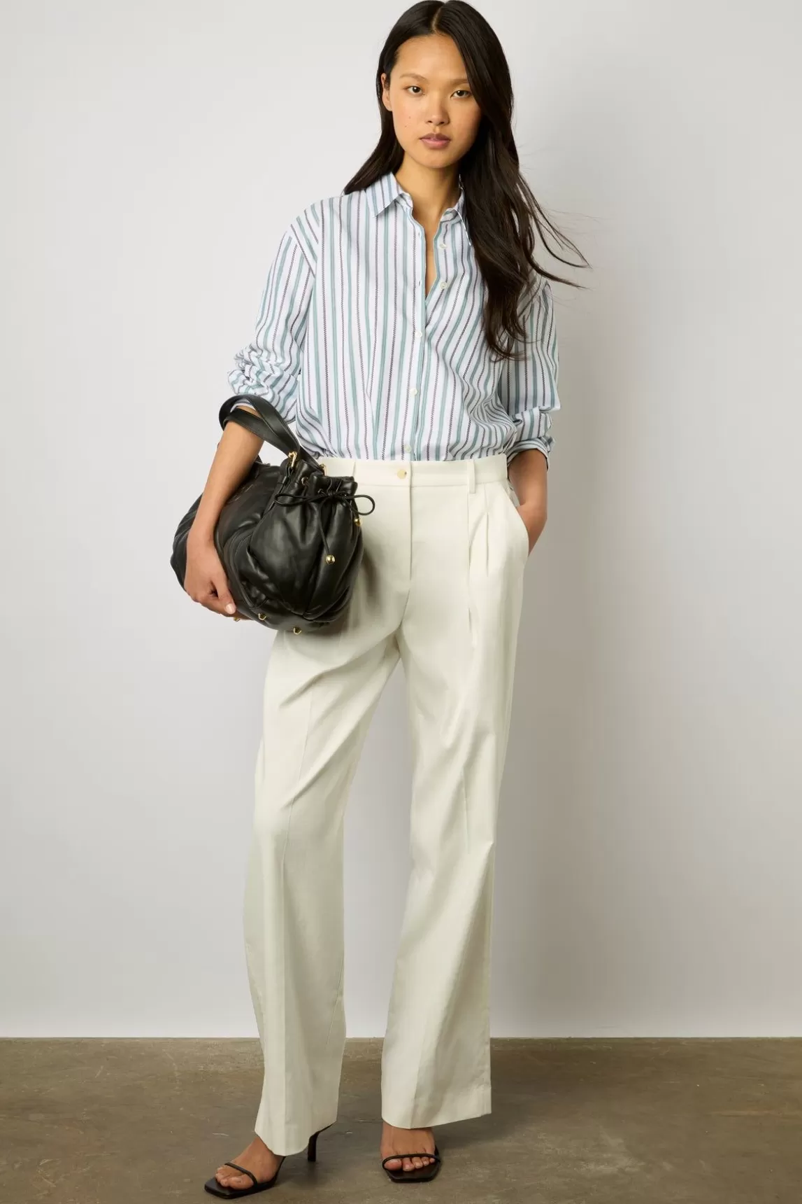 Gerard Darel Pantalon Carotte En Coton Ecru - Cecilia Outlet