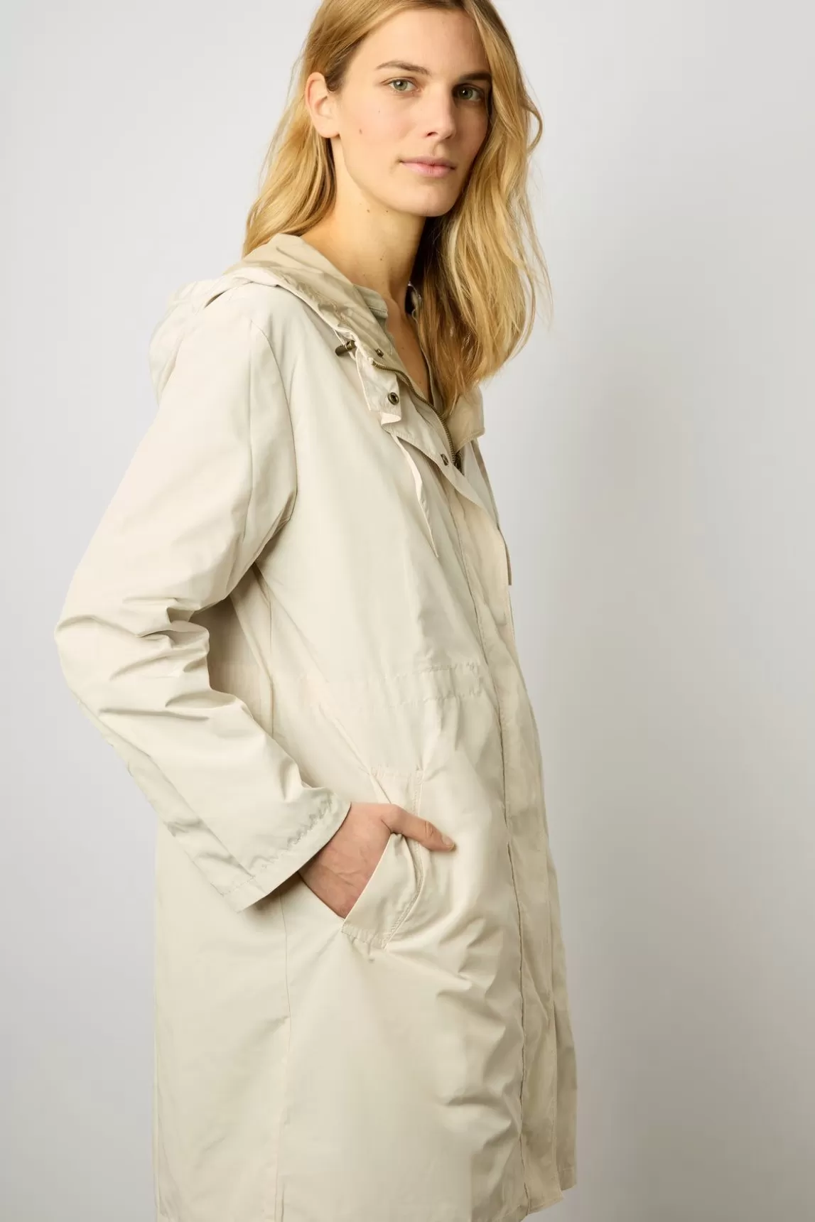 Gerard Darel Parka Reversible A Capuche Naturel - Sam Sale