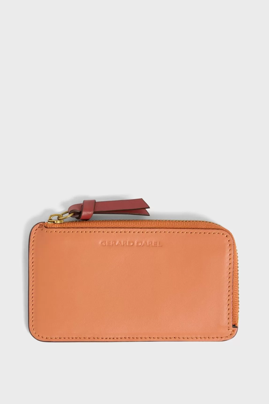 Gerard Darel Porte Carte En Cuir Abricot - Cardholder Clearance