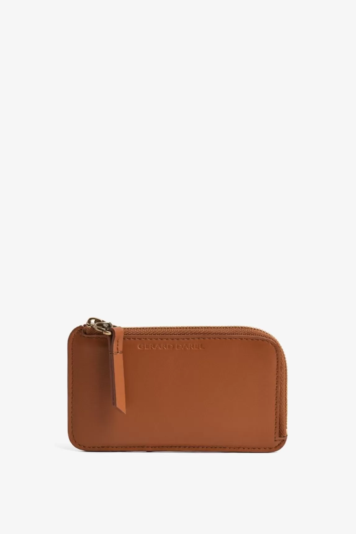 Gerard Darel Porte Carte En Cuir Lisse Camel - Cardholder Cheap