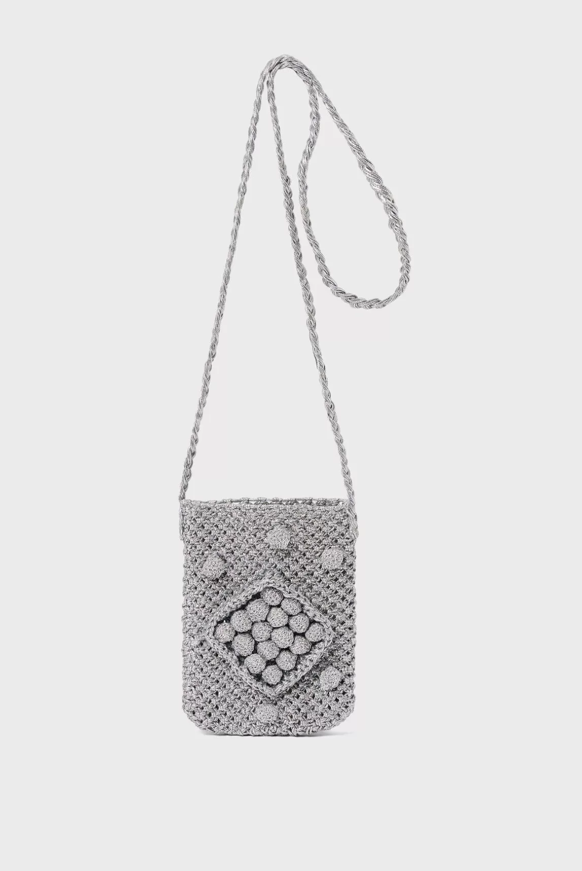 Gerard Darel Porte Telephone En Crochet Argent - Rosie Fashion