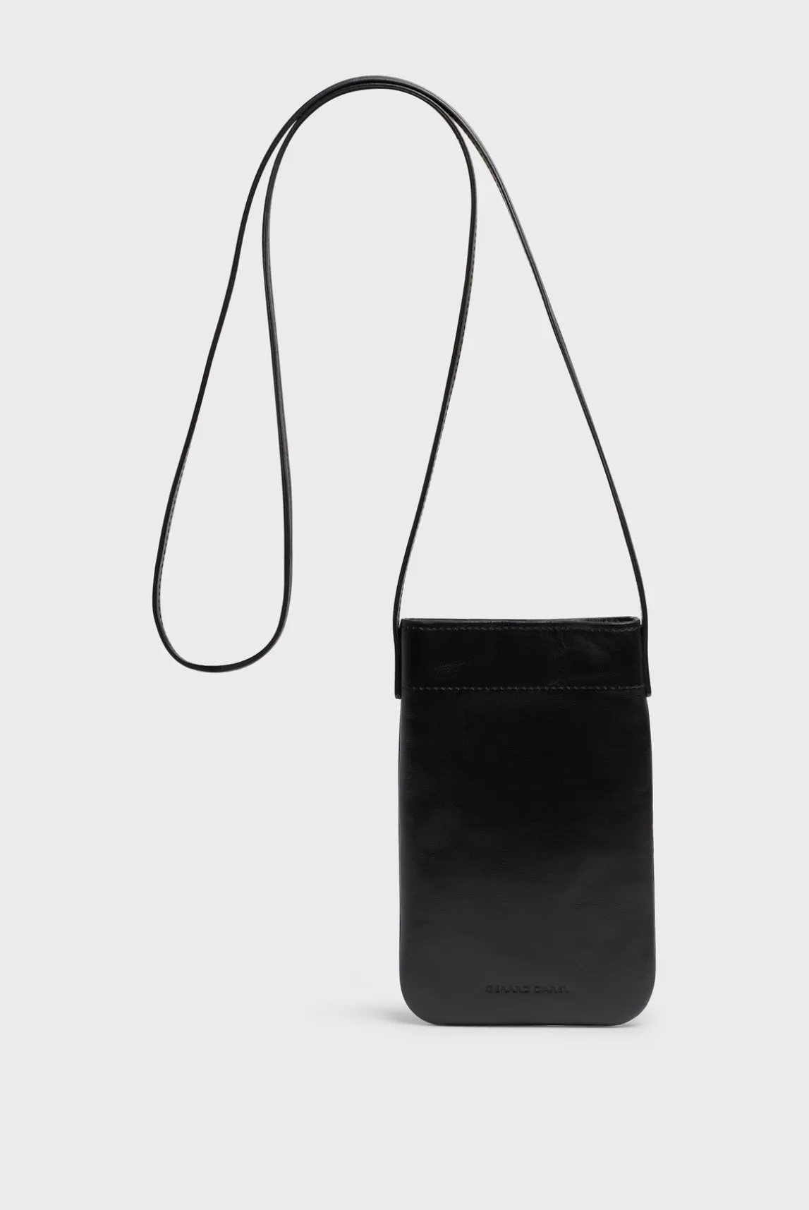 Gerard Darel Porte Telephone En Cuir Noir - Ladyphone Cheap