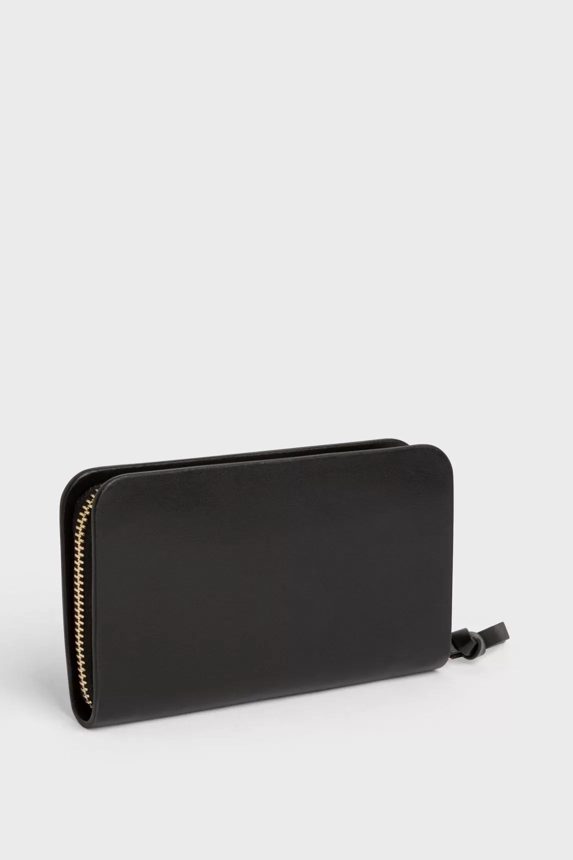 Gerard Darel Portefeuille En Cuir Lisse Noir - Wallet New