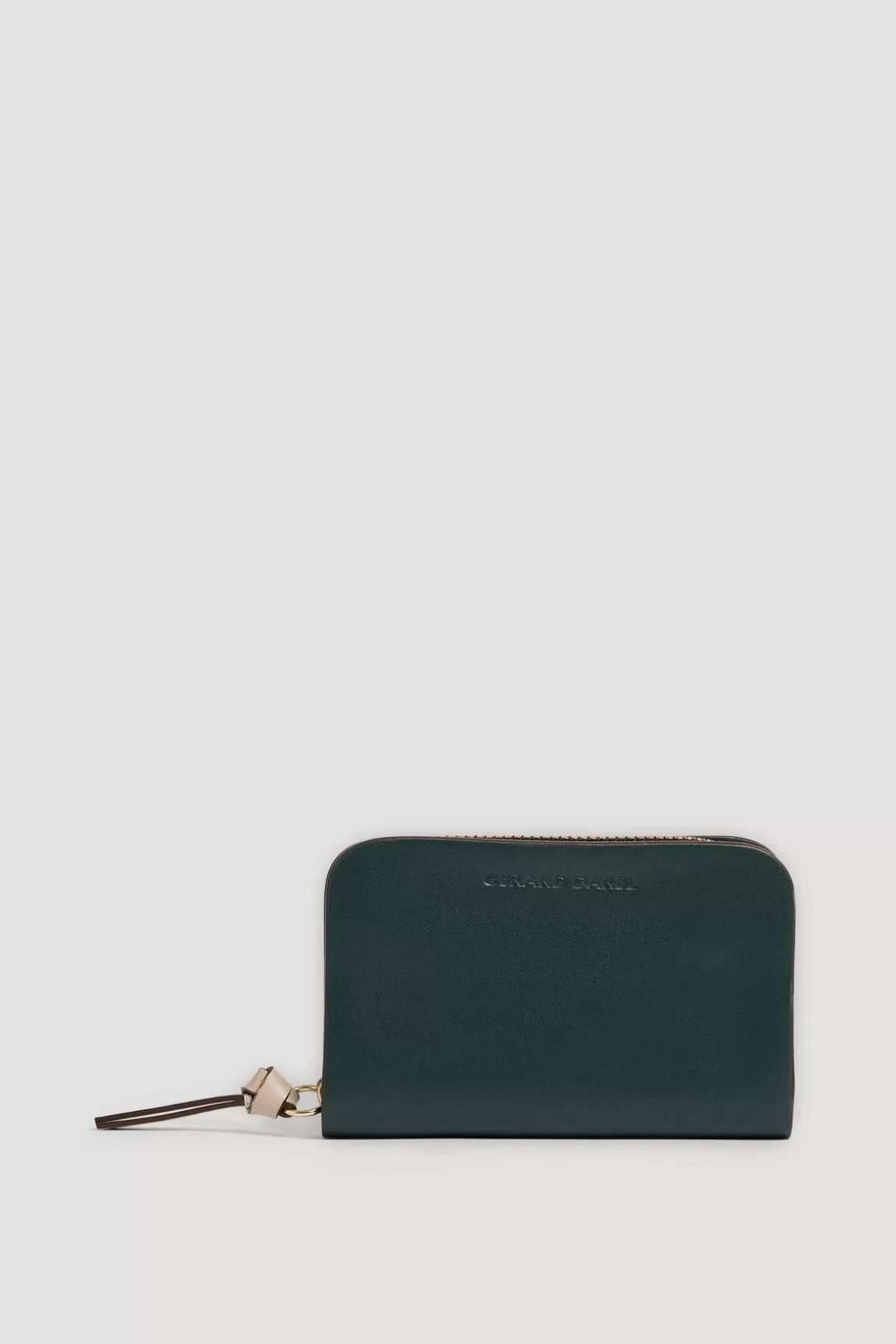 Gerard Darel Portefeuille En Cuir Lisse Vert - Mini Wallet Best Sale