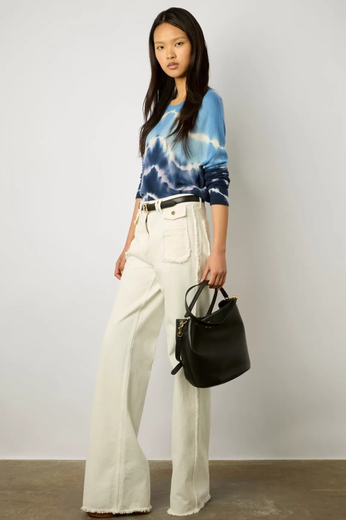 Gerard Darel Pull Cachemire Tie And Dye Bleu Ocean - Lua Cheap