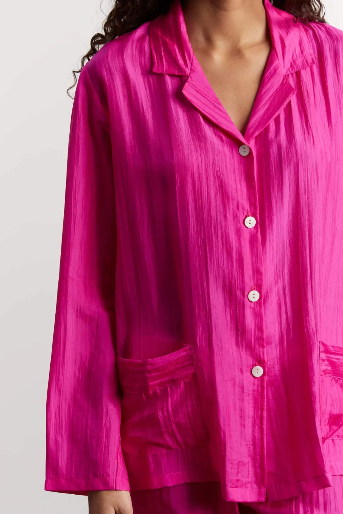 Gerard Darel Pyjama En Soie - Fuchsia Cheap