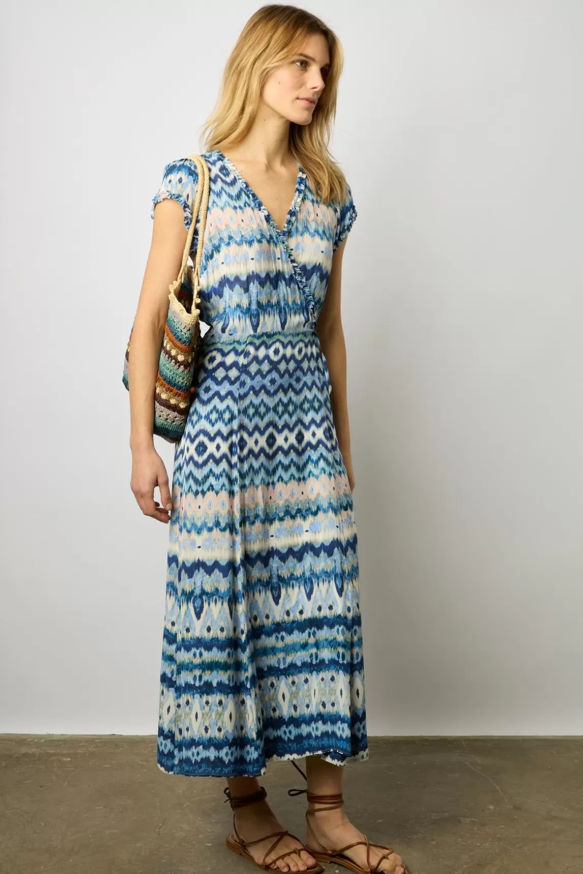 Gerard Darel Robe Longue Portefeuille Indigo - Emilya Flash Sale