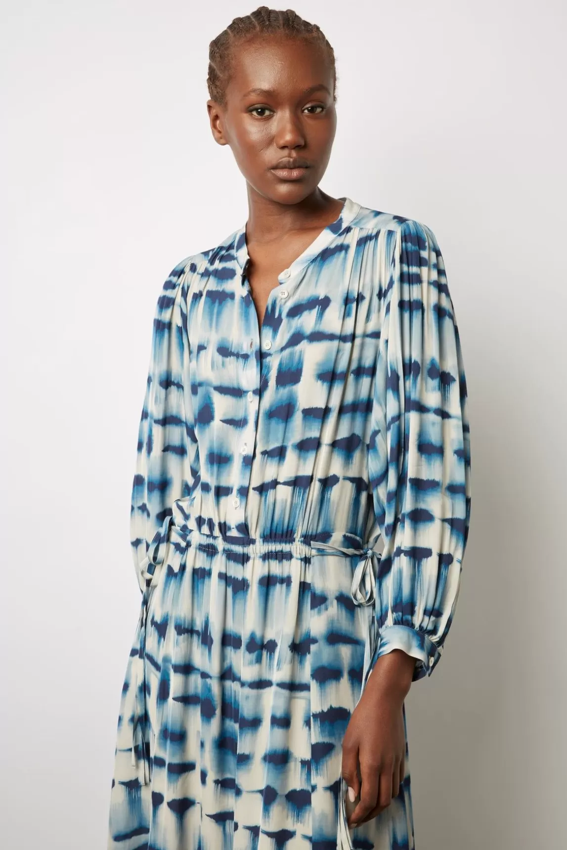 Gerard Darel Robe Midi Tie And Dye Encre - Ellya New