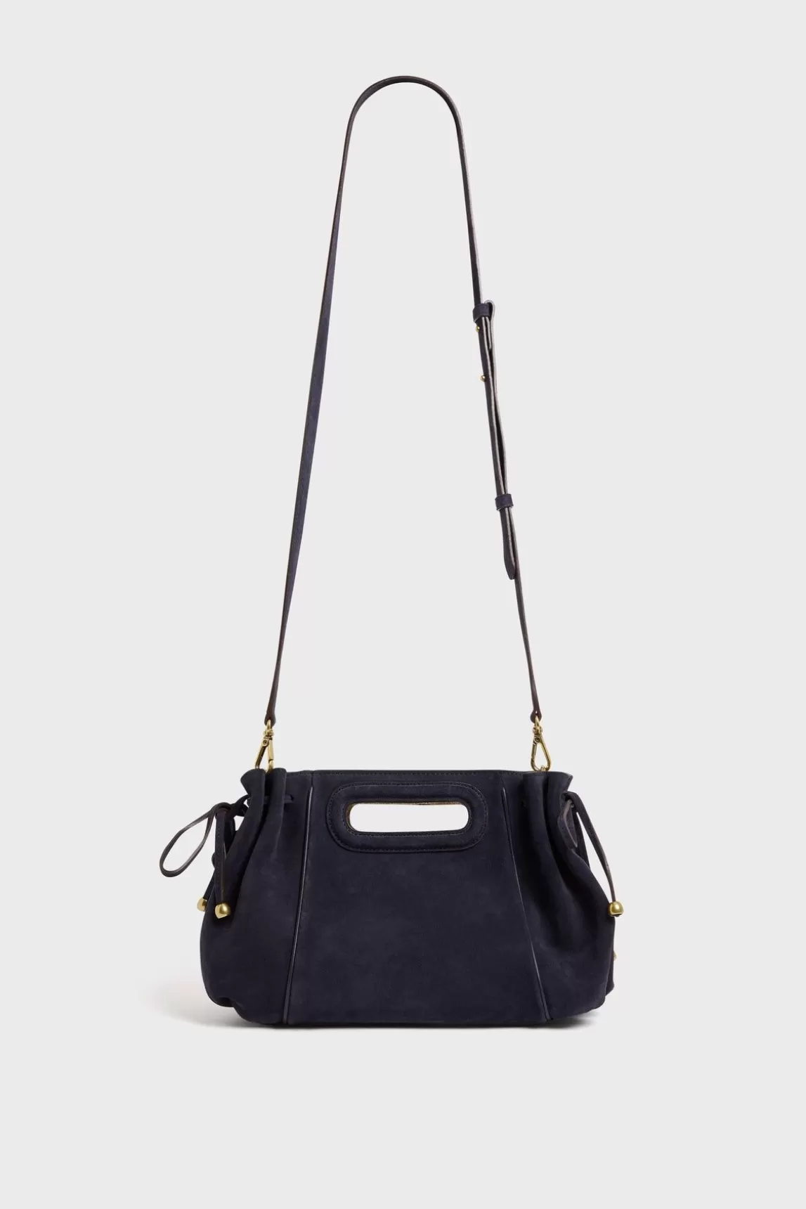 Gerard Darel Sac A Main Cuir Velours Bleu - Mini Dany Clearance