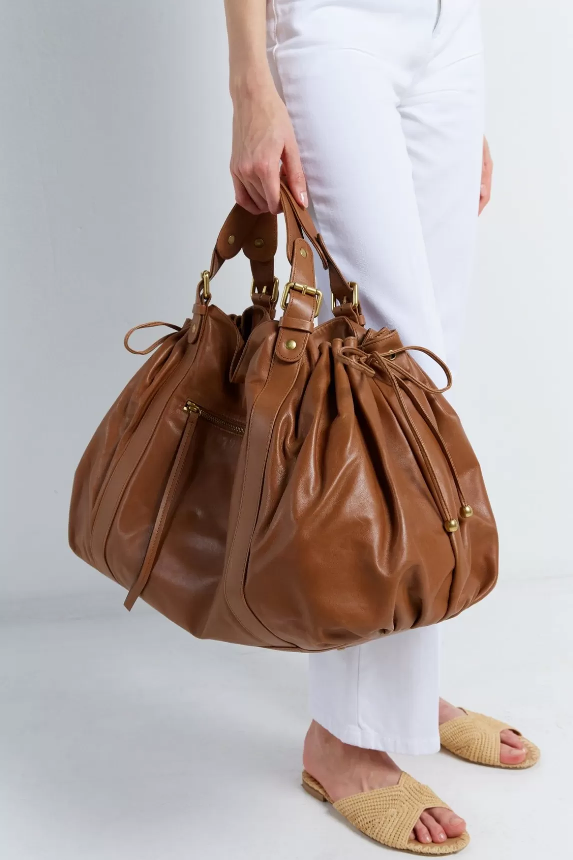 Gerard Darel Sac A Main En Cuir De Veau Cognac - 72H Flash Sale