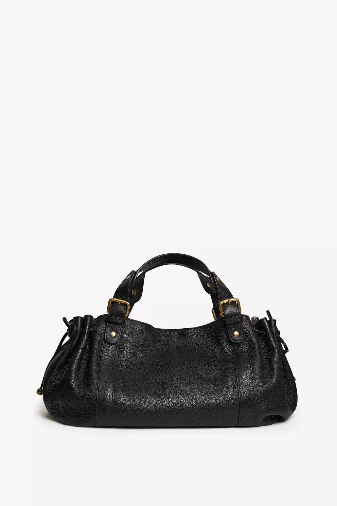 Gerard Darel Sac A Main En Cuir Graine Noir/Or - 24H Fashion