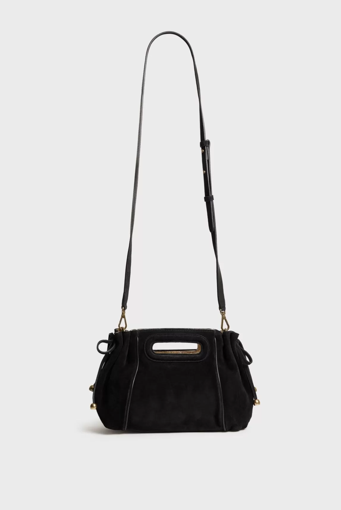 Gerard Darel Sac A Main En Cuir Velours Noir - Mini Dany Cheap