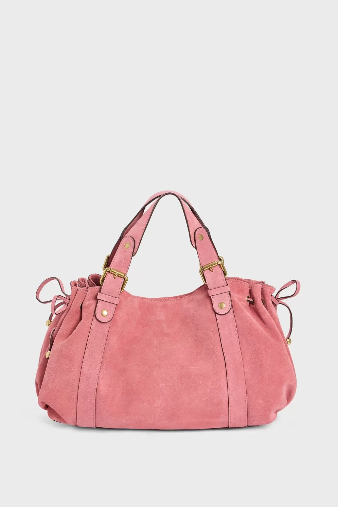 Gerard Darel Sac A Main En Cuir Velours Rose - 24H Discount