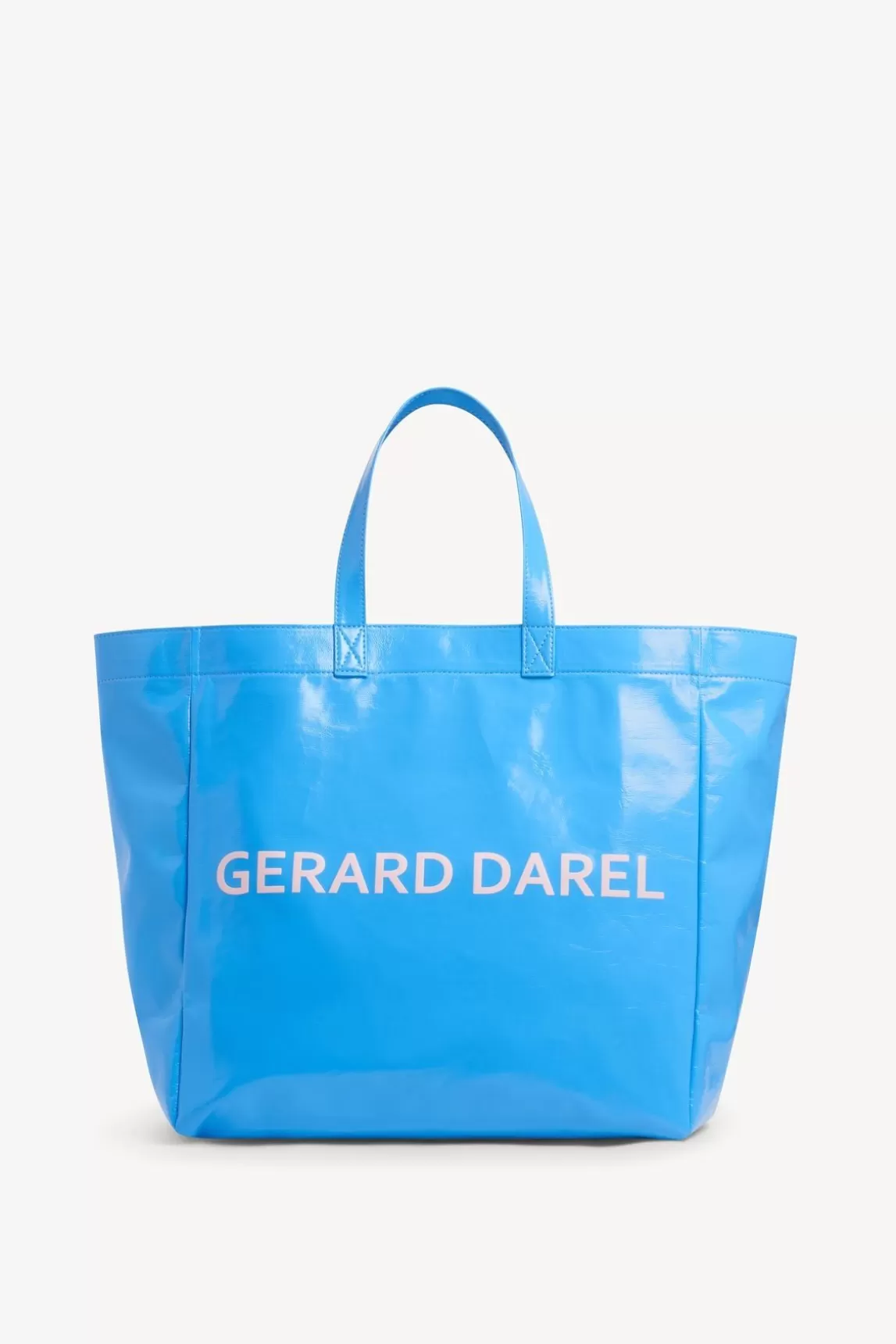 Gerard Darel Sac Cabas En Toile Enduite Bleu - Lola Hot