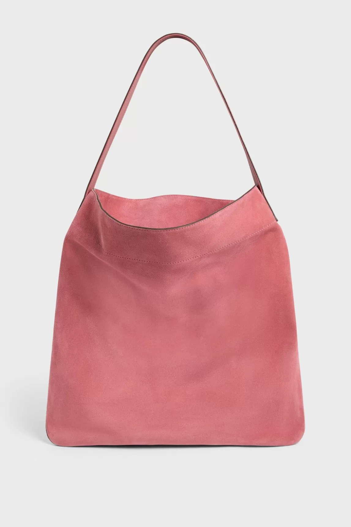 Gerard Darel Sac Hobo En Cuir Velours Bois De Rose - Lady Outlet