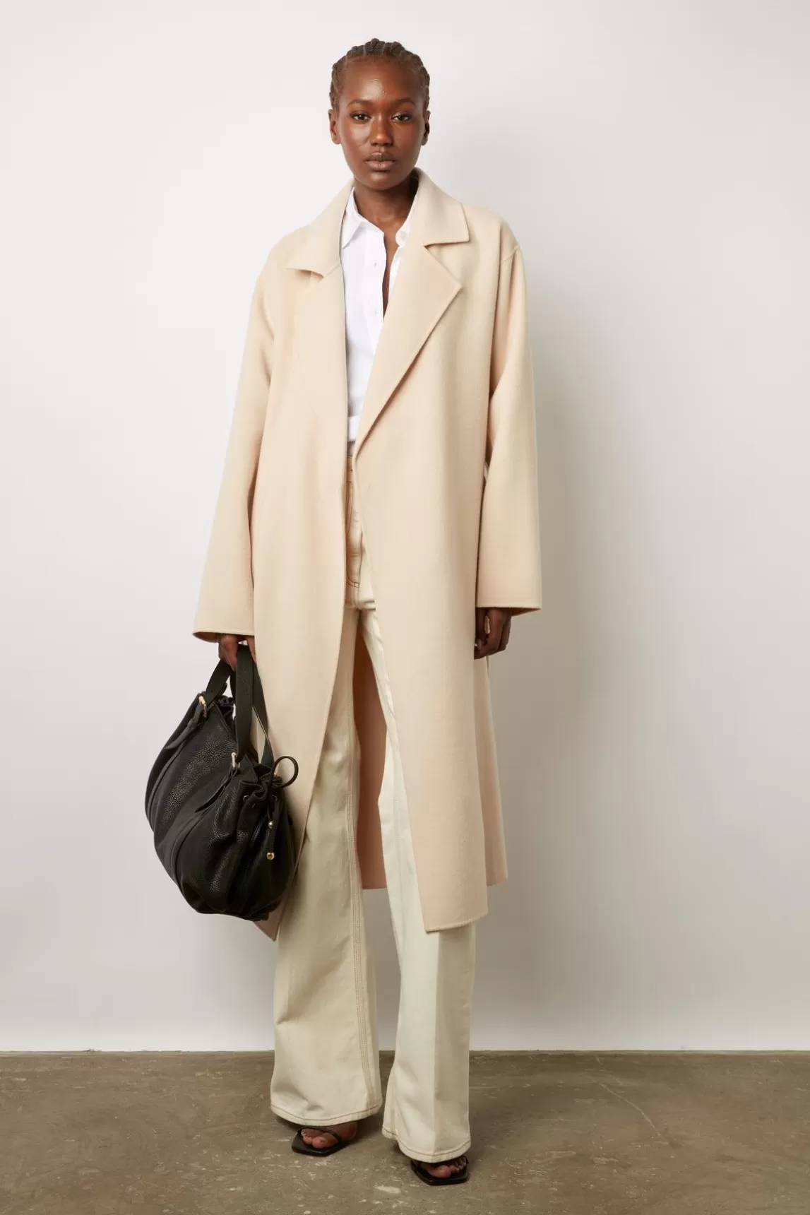 Gerard Darel Trench En Laine Melangee Sable - Neissa Discount