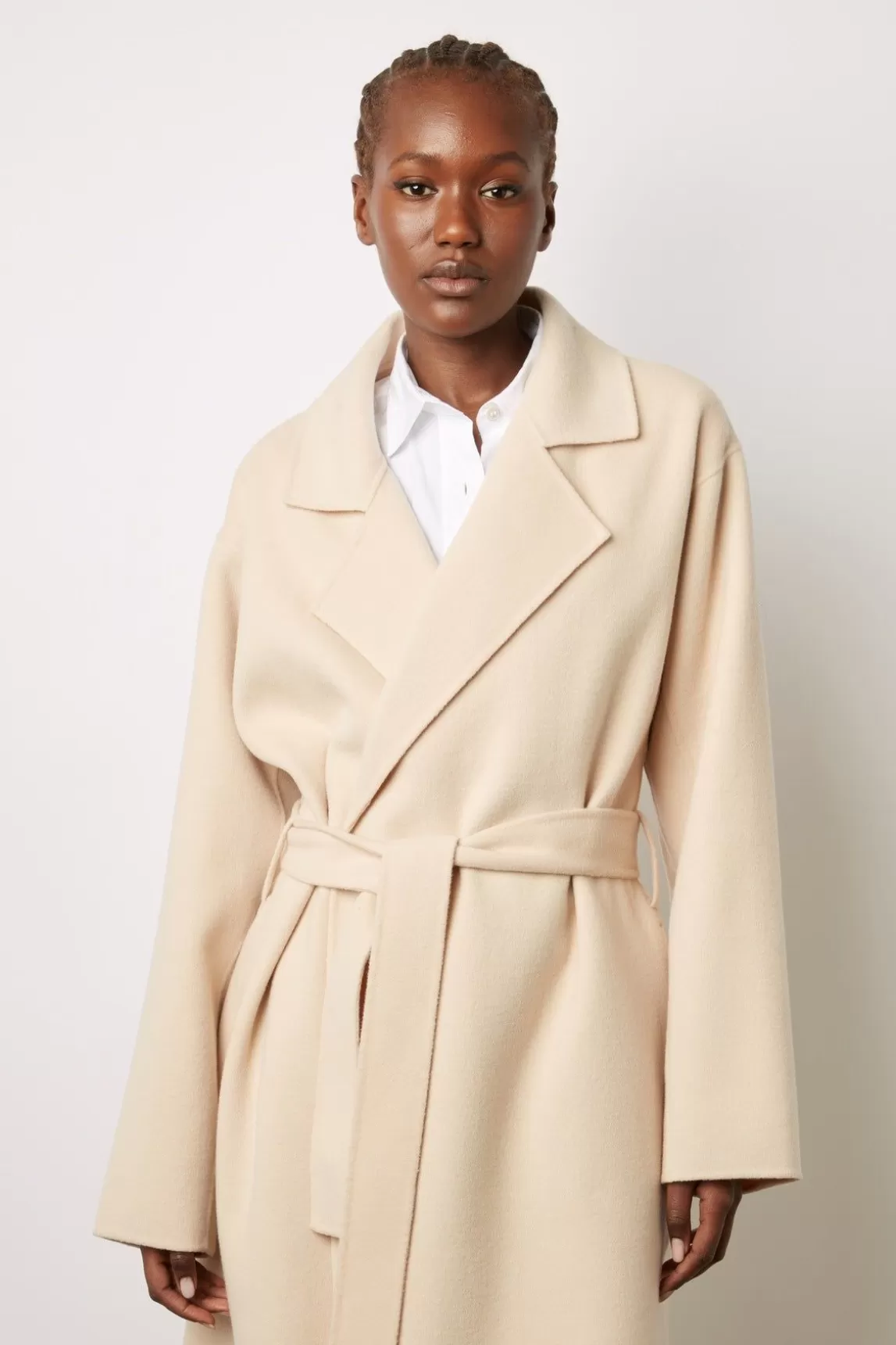 Gerard Darel Trench En Laine Melangee Sable - Neissa Discount