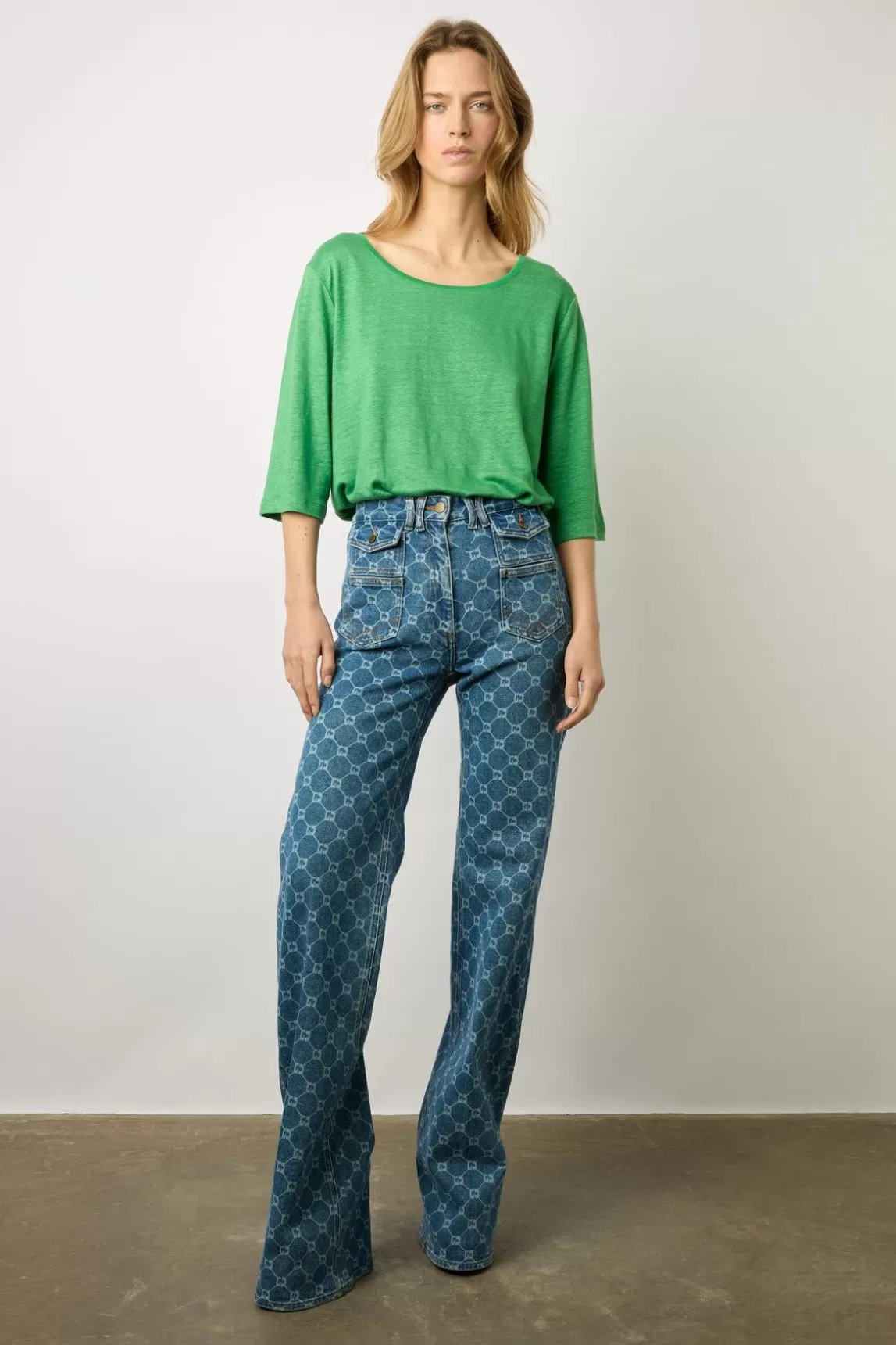 Gerard Darel Tshirt Au Dos Boutonne Vert - Magnolia Cheap