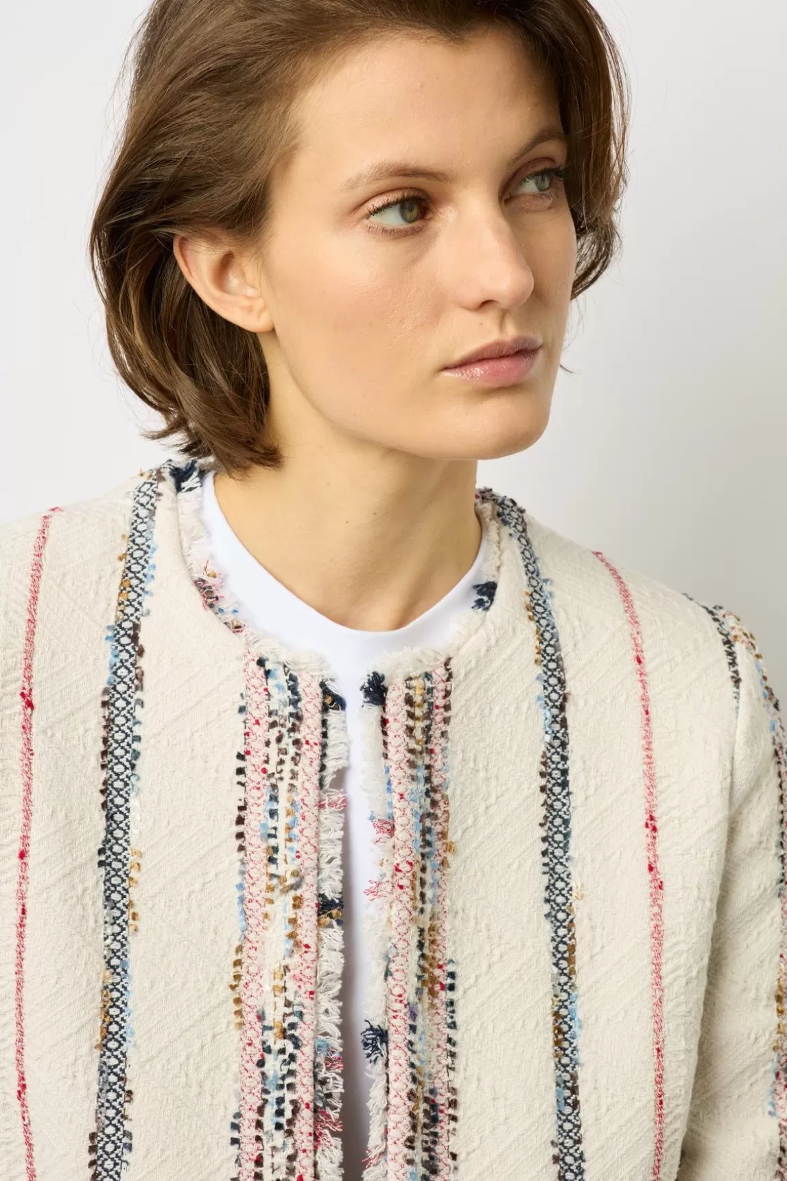Gerard Darel Veste En Tweed Multicolore Naturel - Bonnie Online
