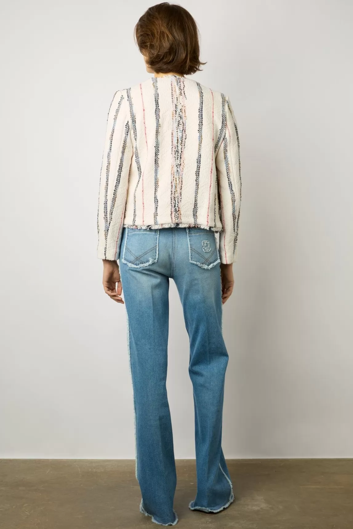 Gerard Darel Veste En Tweed Multicolore Naturel - Bonnie Online