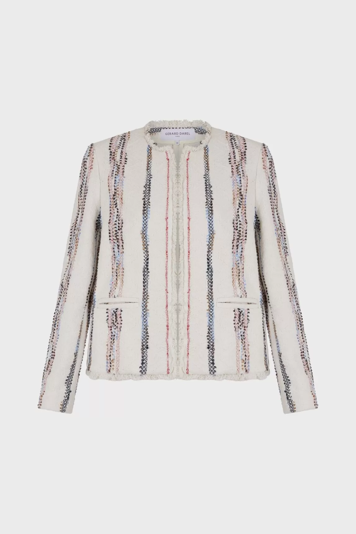 Gerard Darel Veste En Tweed Multicolore Naturel - Bonnie Online